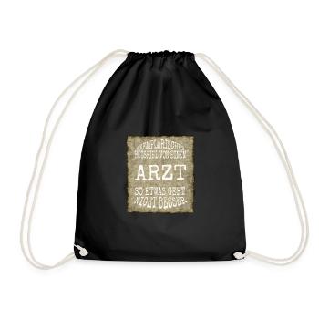 Arzt - Turnbeutel - Schwarz - Vorne