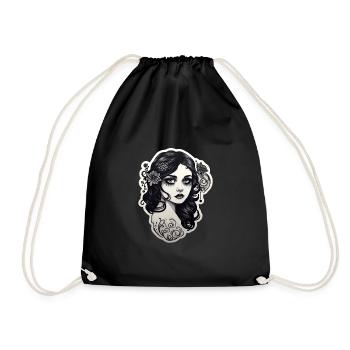 Goth Girl Gothic Mystical Horror Pretty - Sac de sport léger - noir - Devant