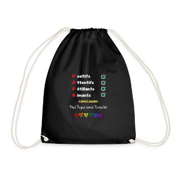 Mes papas sont parfaits message amour papas gays 1 - Sac de sport léger - noir - Devant