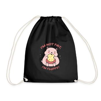 I'm Not Fat Im Fluffy Hamster Lover Hamster Owner - Turnbeutel - Schwarz - Vorne