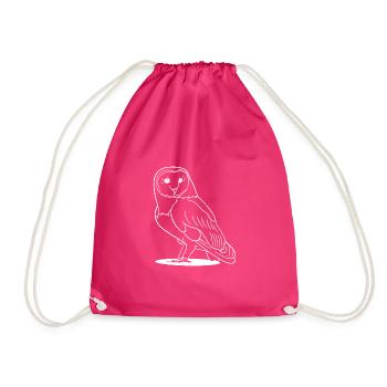 Eule - Turnbeutel - Fuchsia - Vorne