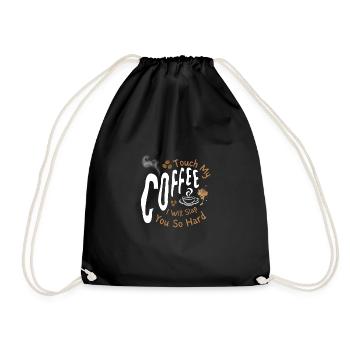 C’est drôle de dire touche mon café, je vais te gifler - Sac de sport léger - noir - Devant