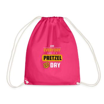 Vivez tous les jours comme si c’était le jour du bretzel le 26 avril - Sac de sport léger - fuchsia - Devant
