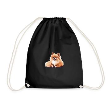 Pomeranian Pomeranian Dog Cute Gift - Drawstring Bag - black - Front