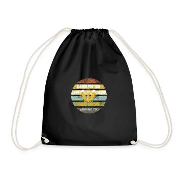 Beer Tshirt- Beer Gifts - Drawstring Bag - black - Front