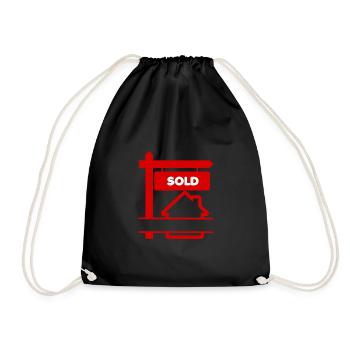 Panneau de logo rouge vendu - Sac de sport léger - noir - Devant