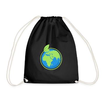 Gift for environmentalists student demo Earth - Drawstring Bag - black - Front
