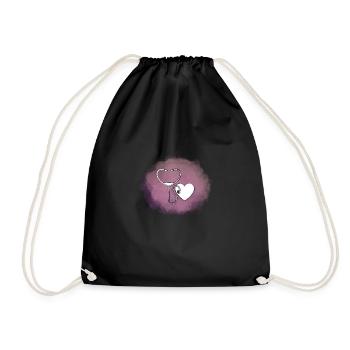 Cœur - Sac de sport léger - noir - Devant