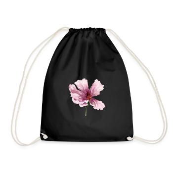 blume - Turnbeutel - Schwarz - Vorne