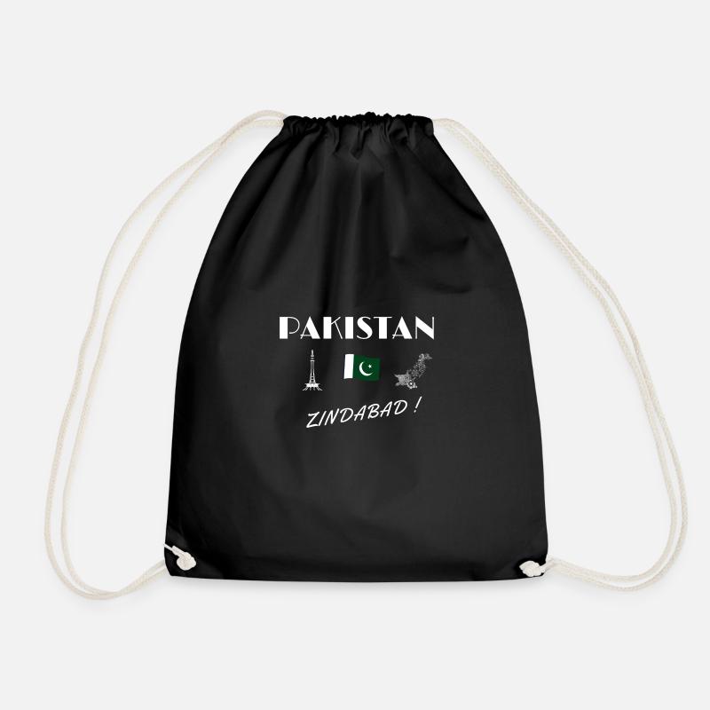 Pakistan zindabad - Drawstring Bag - black