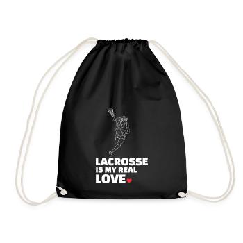 Ich Liebe Lacrosse - Turnbeutel - Schwarz - Vorne