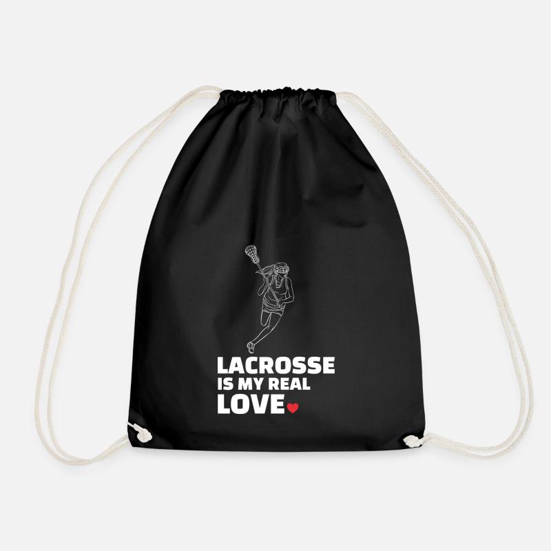 Ich Liebe Lacrosse - Turnbeutel - Schwarz