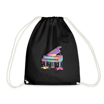 piano - Drawstring Bag - black - Front