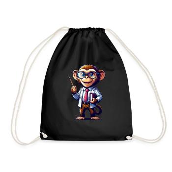 Cute Monkey Teacher - Turnbeutel - Schwarz - Vorne