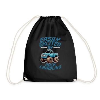 Easily Excited By Rock Crawling 4 - Drawstring Bag - black - Front