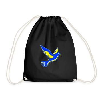 Ukraine Peace - Drawstring Bag - black - Front