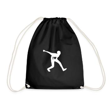 Ich liebe Boßeln - Sportdesign - Boßler - Geschenk - Turnbeutel - Schwarz - Vorne