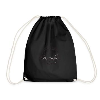 Trust Your Gut Meditating Brain Design - Drawstring Bag - black - Front
