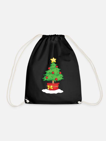 Christmas Tree - Drawstring Bag - black