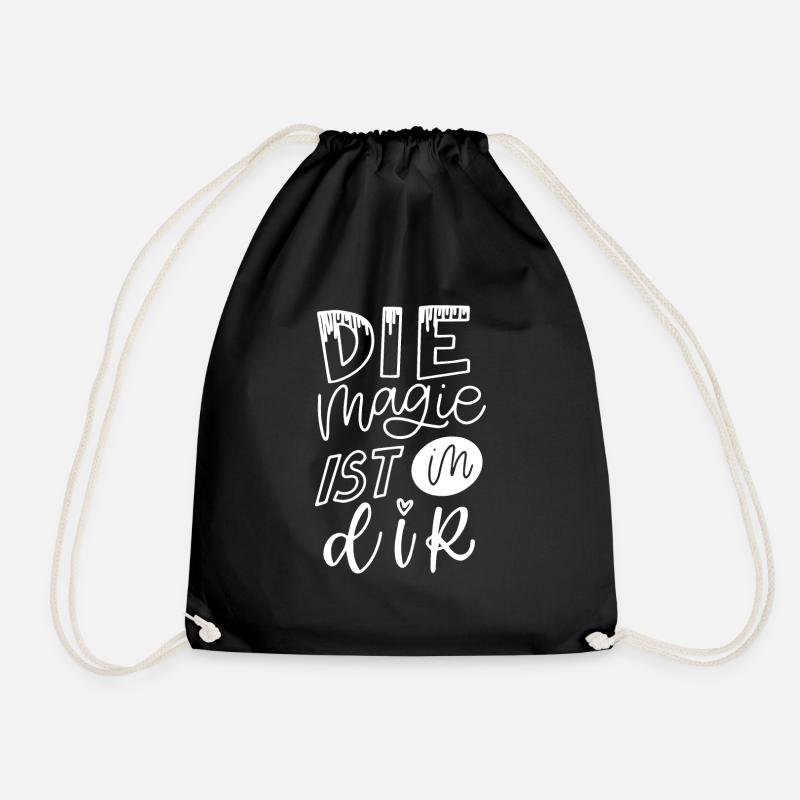 The magic is in YOU - Drawstring Bag - black