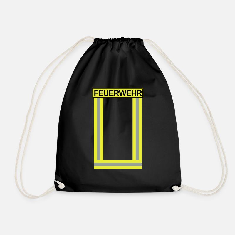 Feuerwehr-Neon - Turnbeutel - Schwarz