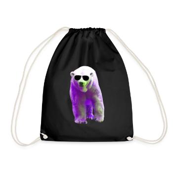 Polar Bear - Eisbär - Turnbeutel - Schwarz - Vorne