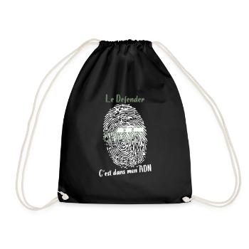 Le Defender c'est dans mon ADN, humour, cadeau - Sac de sport léger - noir - Devant