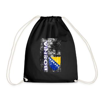 Bosnia - Drawstring Bag - black - Front