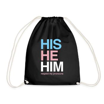 Funny Transgender Gift - Drawstring Bag - black - Front