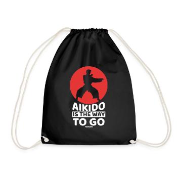 Aikido - Drawstring Bag - black - Front