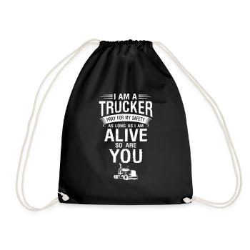 Trucker - Turnbeutel - Schwarz - Vorne
