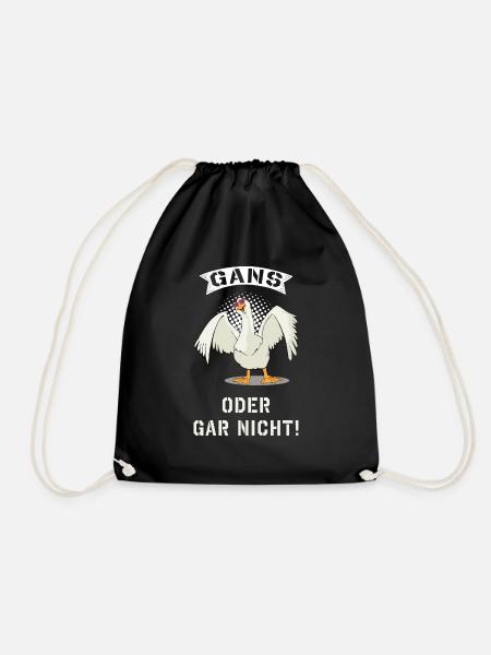 Gans oder gar nicht - Turnbeutel - Schwarz
