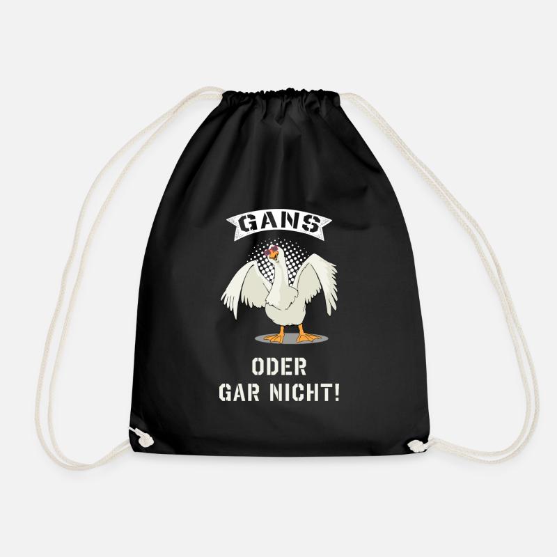 Gans oder gar nicht - Turnbeutel - Schwarz