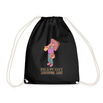 Mushroom pickers collect mushroom pickers - Drawstring Bag - black - Front