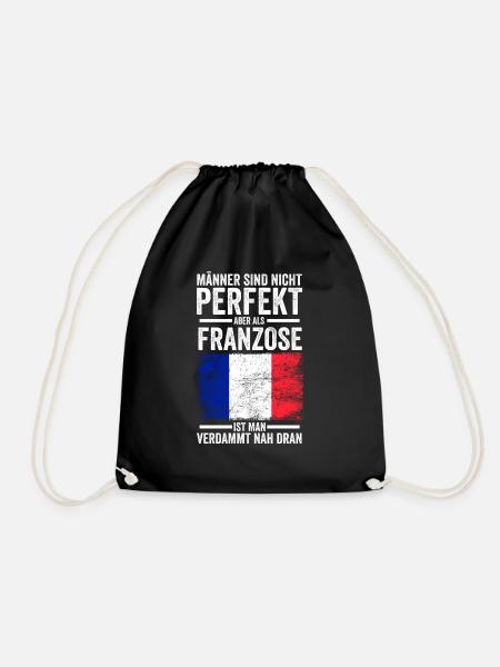 Frankreich Franzose Französisches - Turnbeutel - Schwarz
