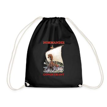 NORMANDIE CONQUERANT Kreation Louis RUNEMBERG © - Turnbeutel - Schwarz - Vorne