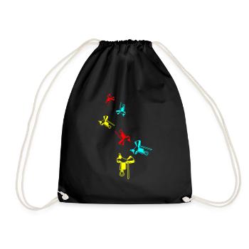 Saddle icon - Drawstring Bag - black - Front