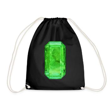 Emerald Crystal - Drawstring Bag - black - Front