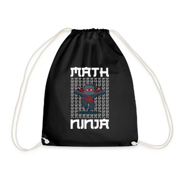 Math Teacher Math Ninja - Turnbeutel - Schwarz - Vorne