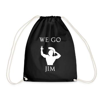 WE GO JIM - Turnbeutel - Schwarz - Vorne