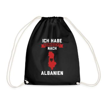 Albanien Reisen Albanisch Geschenk - Turnbeutel - Schwarz - Vorne
