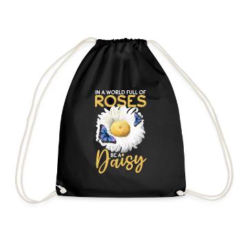 Daisy Butterfly Flower Femmes Jardinage - Sac de sport léger - noir - Devant