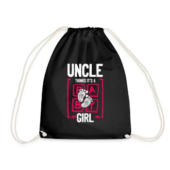 Oncle pense que c’est une fille Genre Révéler drôle bébé - Sac de sport léger - noir - Devant