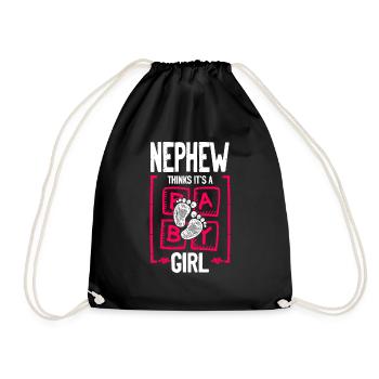 Nephew pense que c’est une fille Genre Révéler Drôle - Sac de sport léger - noir - Devant