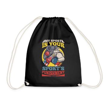 My Sport Is Your Sport's Punishment - Drawstring Bag - black - Front