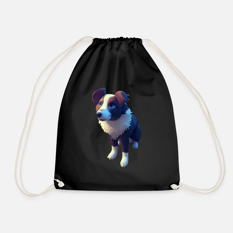 Border Collie Hund - Border Collie - Turnbeutel - Schwarz