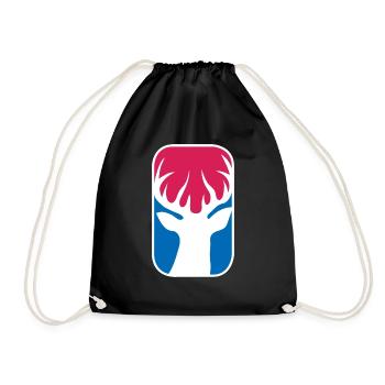 Jäger Lustig Rehbock Hirsch Trophäe Jagd Geschenk - Turnbeutel - Schwarz - Vorne