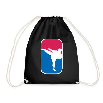 Kampfsport Kämpfer Karate Judo lustige Geschenk - Turnbeutel - Schwarz - Vorne