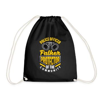 Conception de la fête des pères et du protecteur pour - Sac de sport léger - noir - Devant