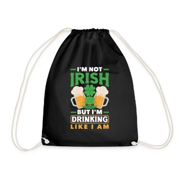 Boire comme un trèfle irlandais de la Saint-Patrick - Sac de sport léger - noir - Devant
